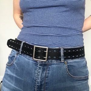 Bonded Leather Black Belt